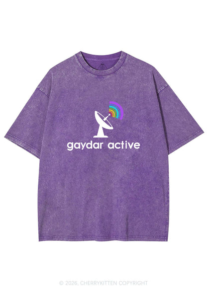 Gaydar Active Pride Y2K Shirts Washed Tee Cherrykitten