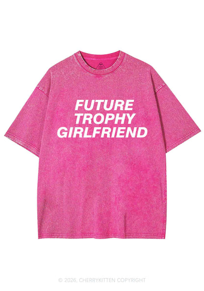 Future Trophy Girlfriend Y2K Shirts Washed Tee Cherrykitten
