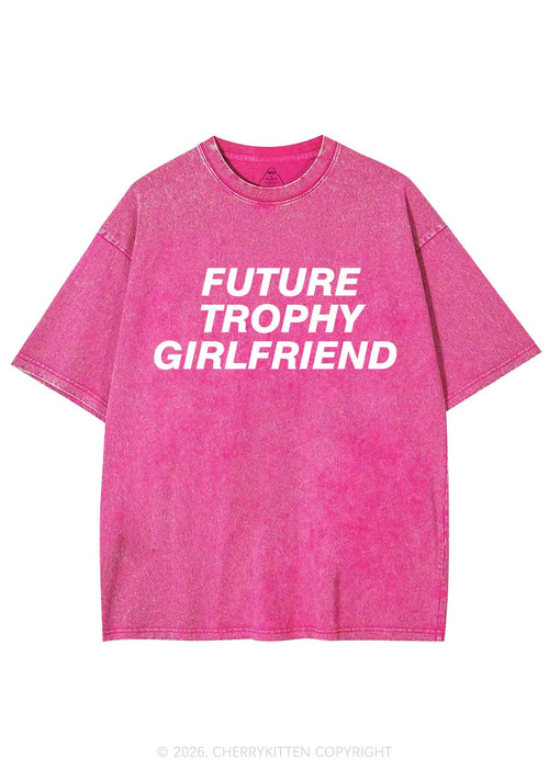 Future Trophy Girlfriend Y2K Shirts Washed Tee Cherrykitten
