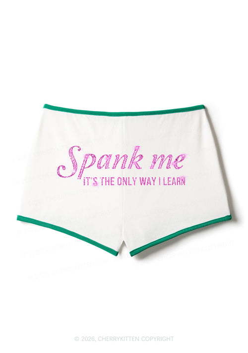 Rhinestone Spank Me Y2K Booty Shorts Cherrykitten