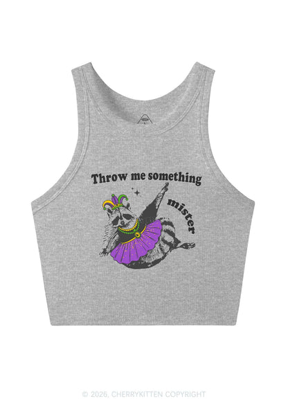Throw Me Something Mister Raccoon Y2K Crop Tank Top Cherrykitten