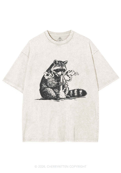 Stoned Raccoon Y2K Shirts Washed Tee Cherrykitten