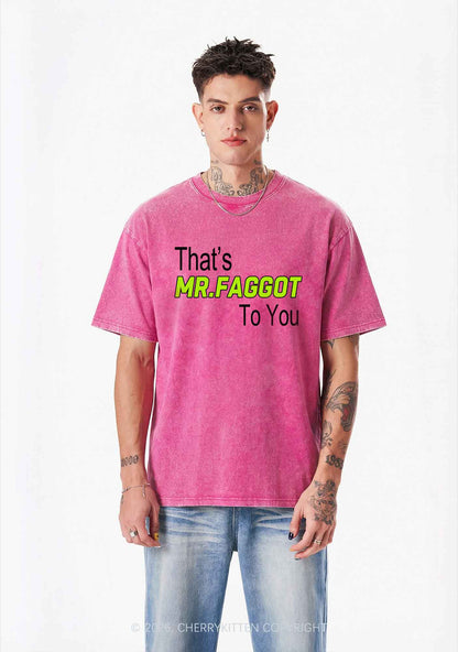 Thats Mr Faggot To You Pride Y2K Shirts Washed Tee Cherrykitten