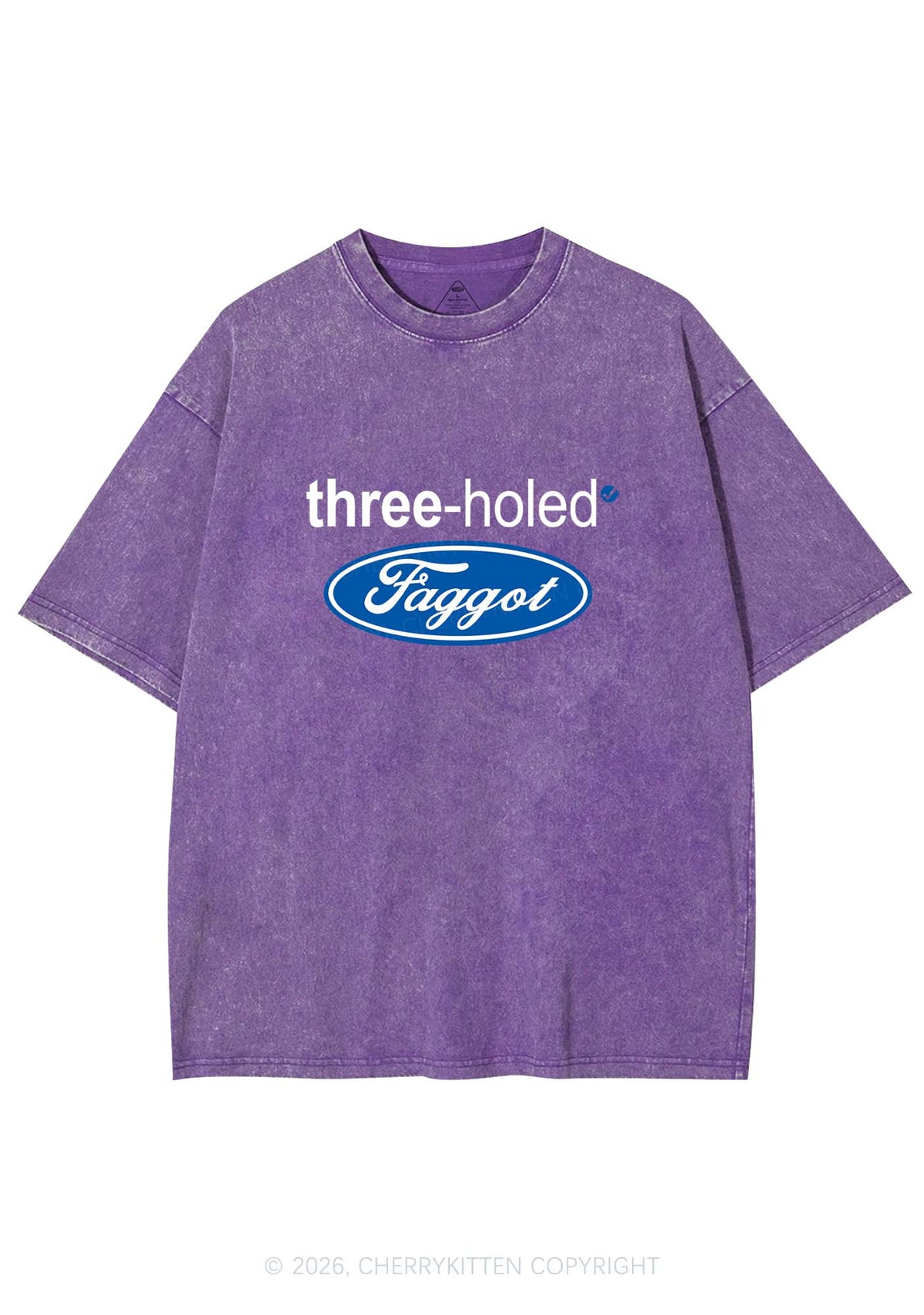 Three Holed Faggot Pride Y2K Shirts Washed Tee Cherrykitten