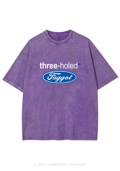 Three Holed Faggot Pride Y2K Shirts Washed Tee Cherrykitten