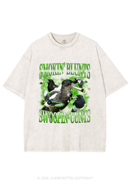 Smokin Blunts Swoopin Cxxts Y2K Shirts Washed Tee Cherrykitten