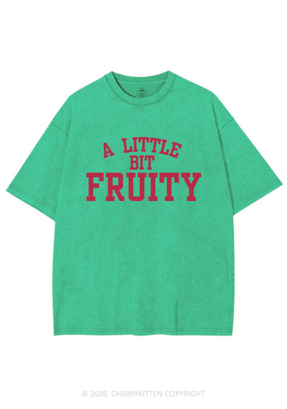 A Little Bit Fruity Pride Y2K Shirts Washed Tee Cherrykitten