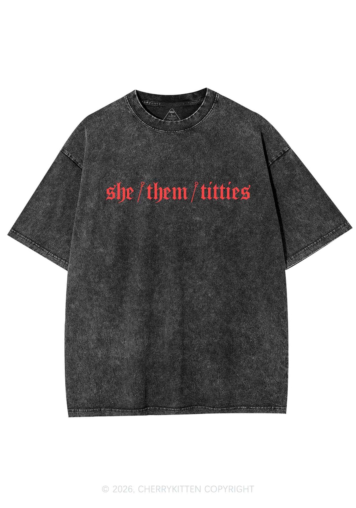 She Them Txtties Pride Y2K Shirts Washed Tee Cherrykitten