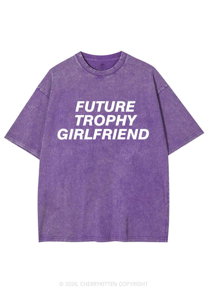 Future Trophy Girlfriend Y2K Shirts Washed Tee Cherrykitten