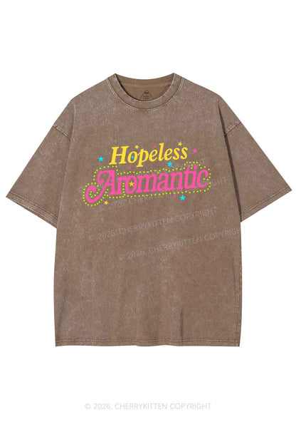Hopeless Aromantic Pride Y2K Shirts Washed Tee Cherrykitten