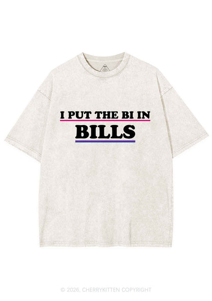 I Put The Bi In Bills Pride Y2K Shirts Washed Tee Cherrykitten