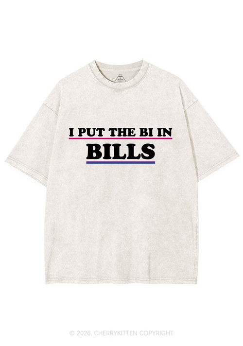 I Put The Bi In Bills Pride Y2K Shirts Washed Tee Cherrykitten