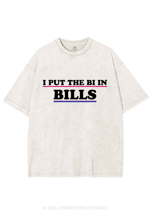 I Put The Bi In Bills Pride Y2K Shirts Washed Tee Cherrykitten