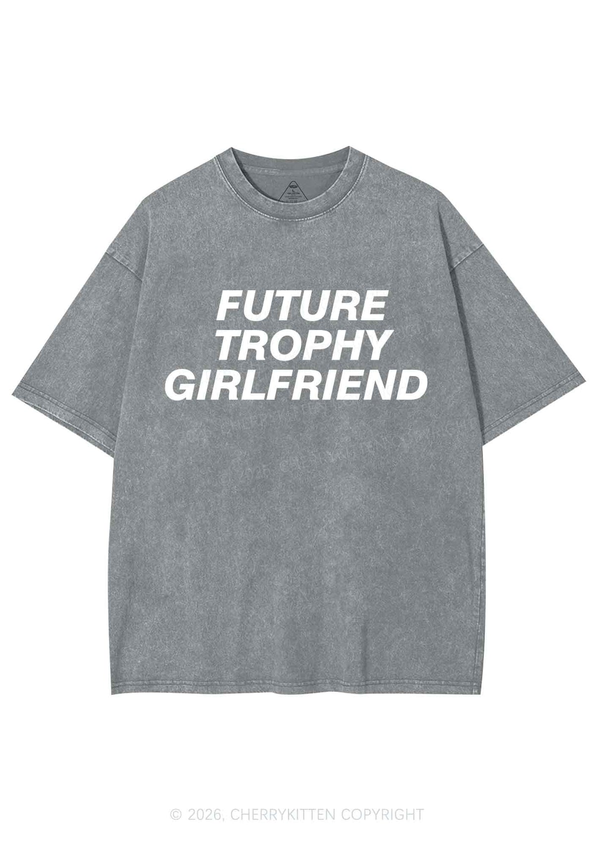 Future Trophy Girlfriend Y2K Shirts Washed Tee Cherrykitten
