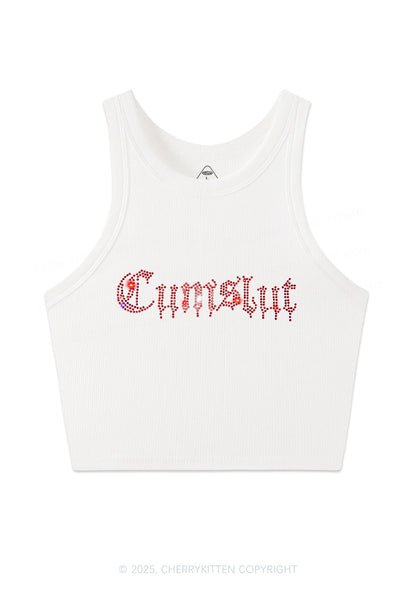 Rhinestone Cxmslxt Y2K Crop Tank Top Cherrykitten