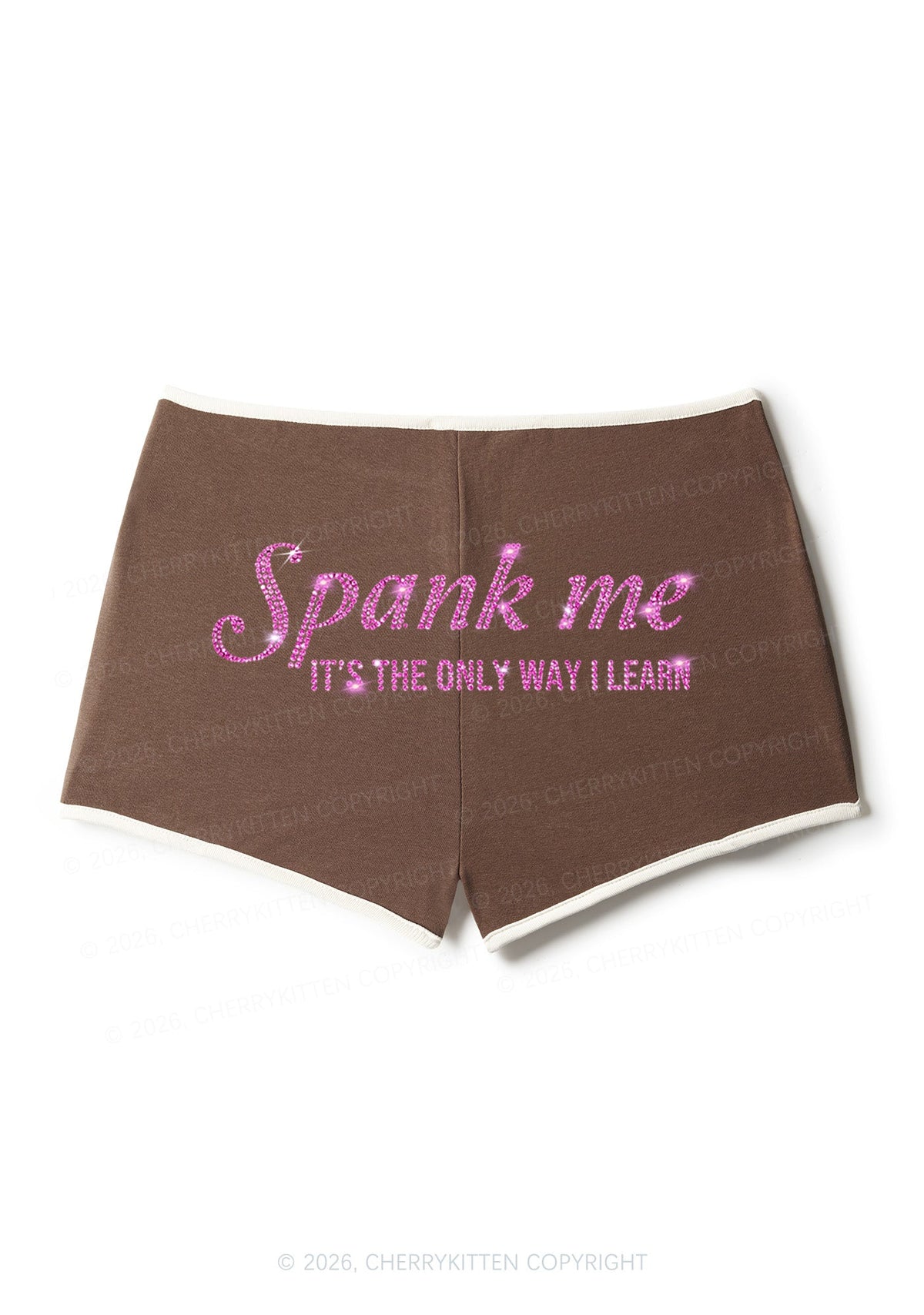 Rhinestone Spank Me Y2K Booty Shorts Cherrykitten