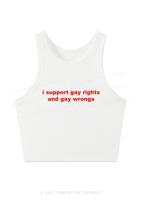 Support Gay Rights Y2K Crop Tank Top Cherrykitten