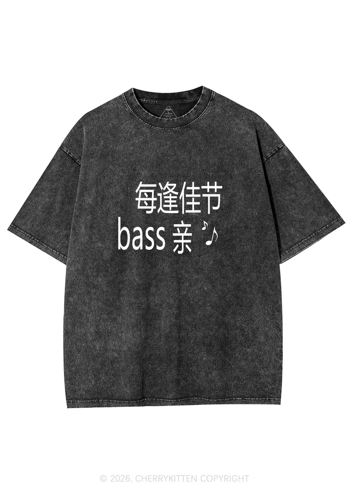 Holiday Bass Vibes Y2K Shirts Washed Tee Cherrykitten