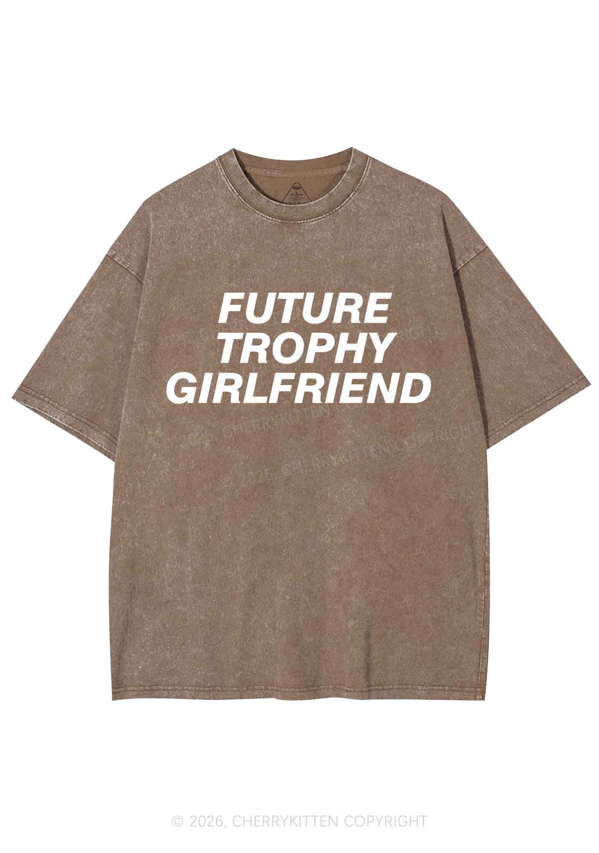 Future Trophy Girlfriend Y2K Shirts Washed Tee Cherrykitten