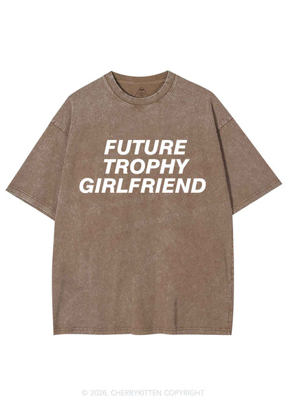 Future Trophy Girlfriend Y2K Shirts Washed Tee Cherrykitten