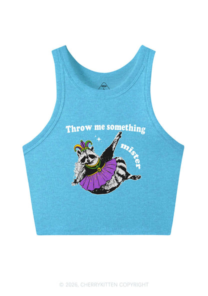 Throw Me Something Mister Raccoon Y2K Crop Tank Top Cherrykitten