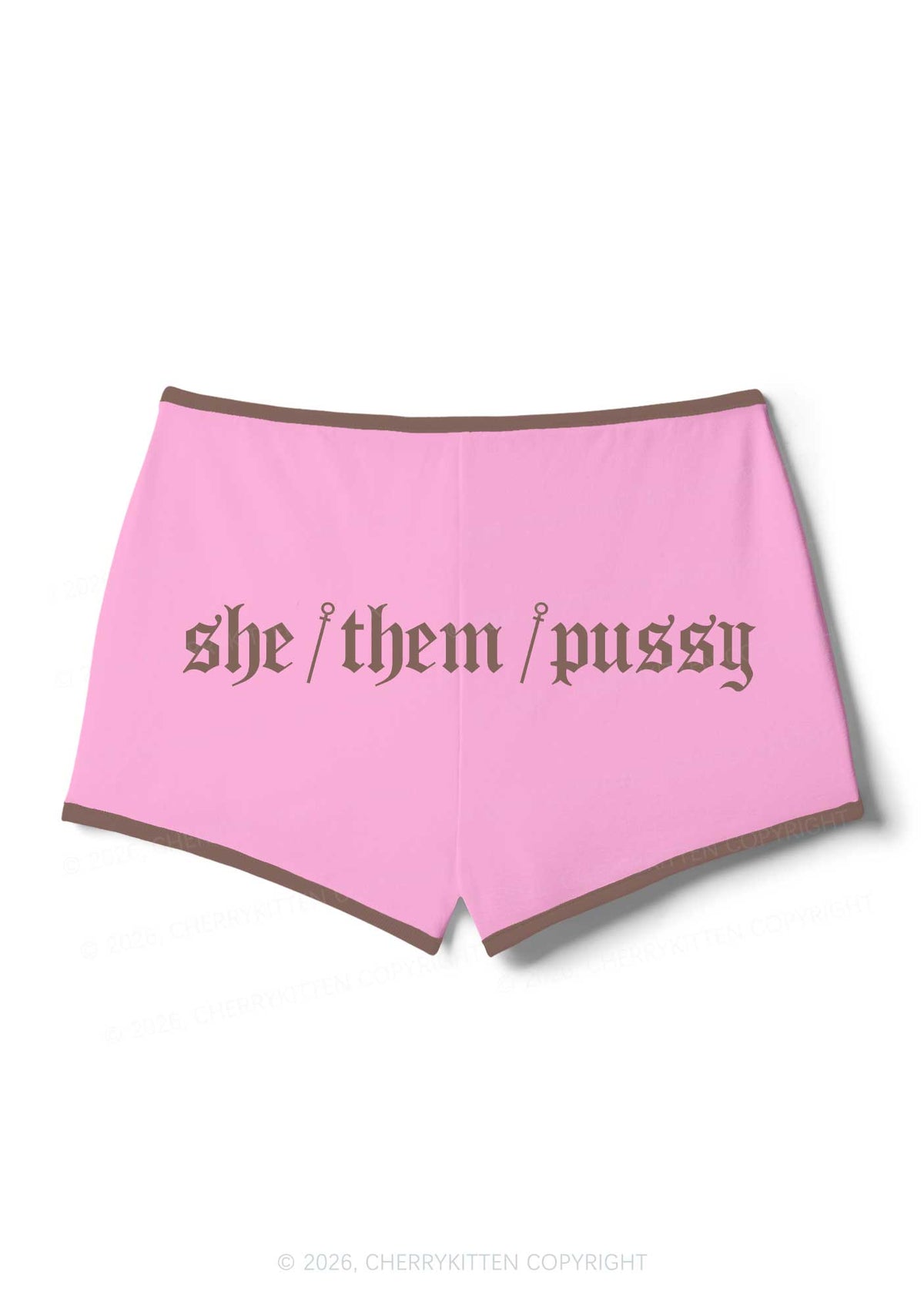 She Them Puxxy Pride Y2K Booty Shorts Cherrykitten