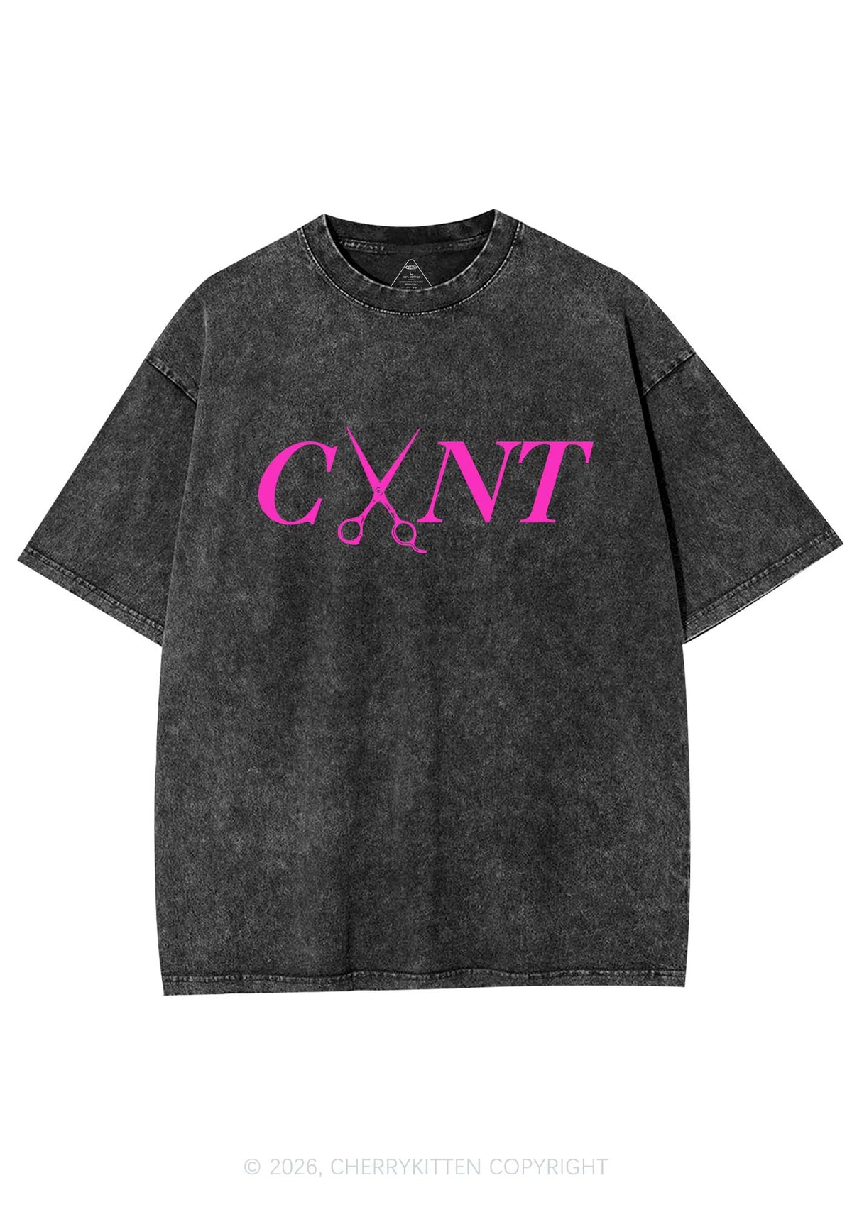 Pink Scissors Cxxt Pride Y2K Shirts Washed Tee Cherrykitten