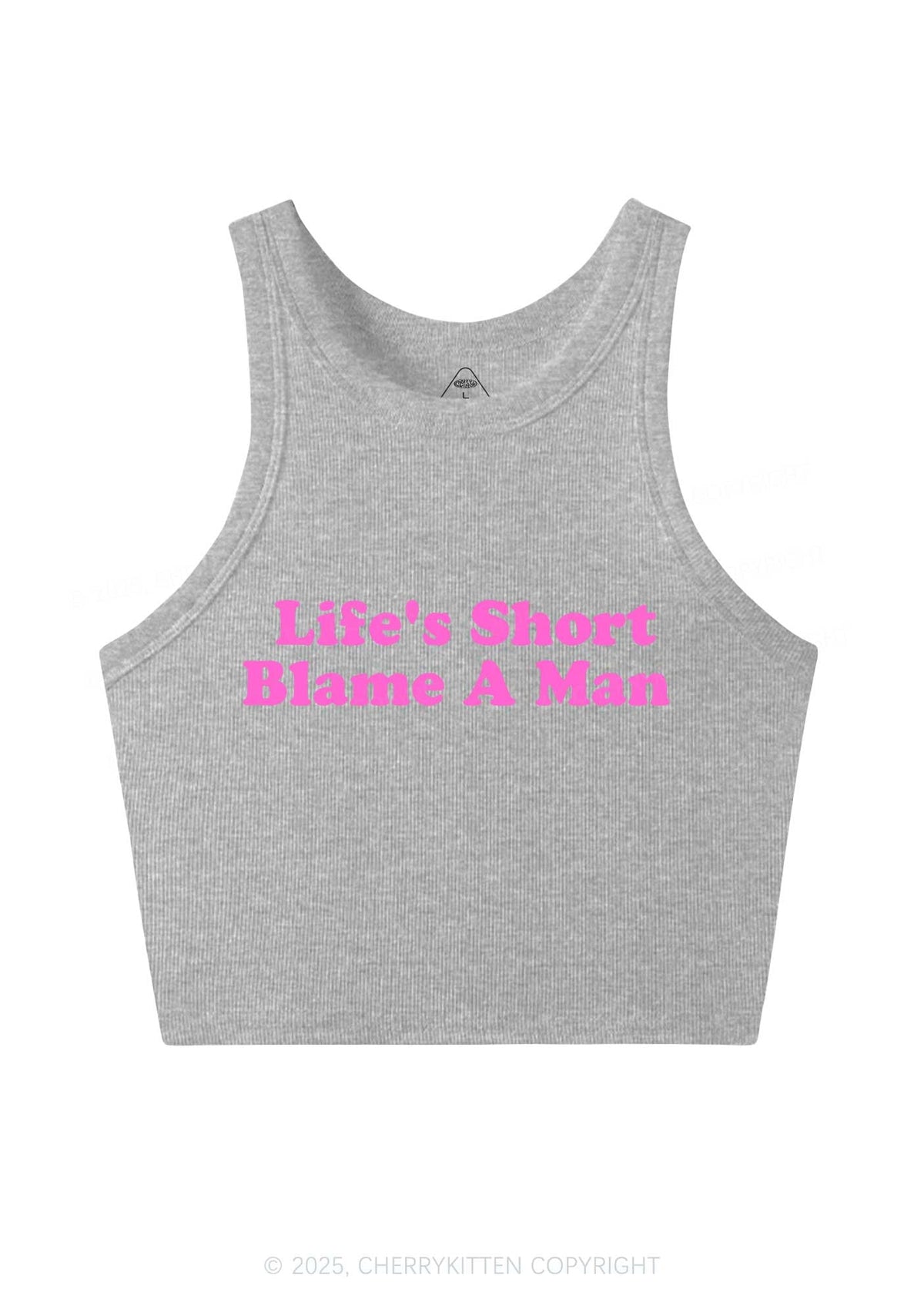Blame A Man Y2K Crop Tank Top Cherrykitten