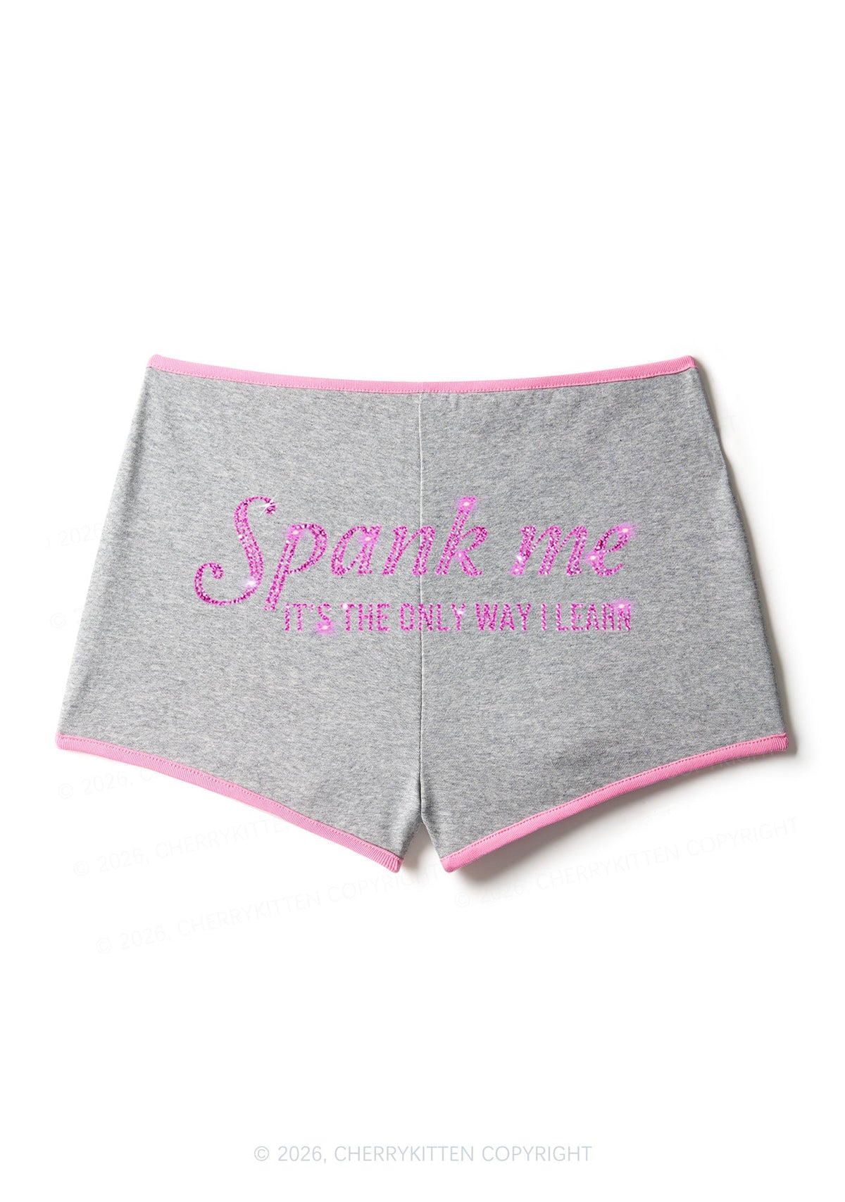Rhinestone Spank Me Y2K Booty Shorts Cherrykitten