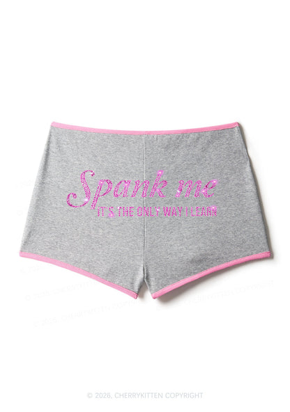Rhinestone Spank Me Y2K Booty Shorts Cherrykitten