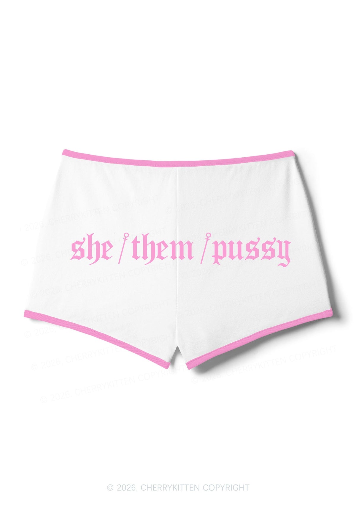 She Them Puxxy Pride Y2K Booty Shorts Cherrykitten