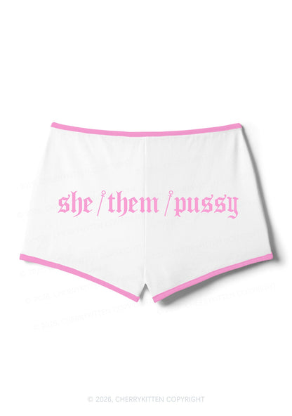 She Them Puxxy Pride Y2K Booty Shorts Cherrykitten