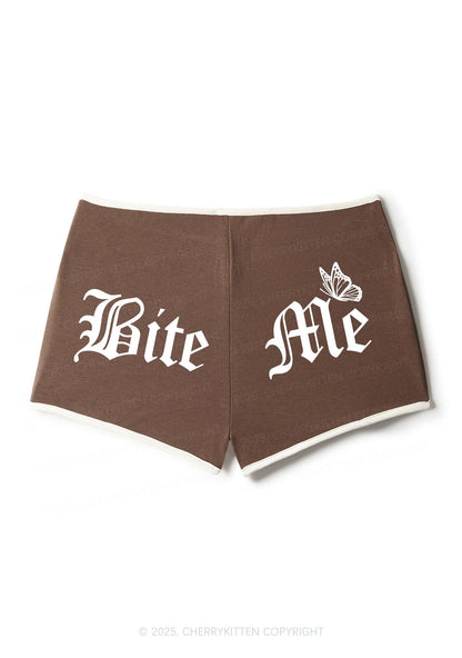 Bite Me Y2K Contrast Mini Shorts Cherrykitten