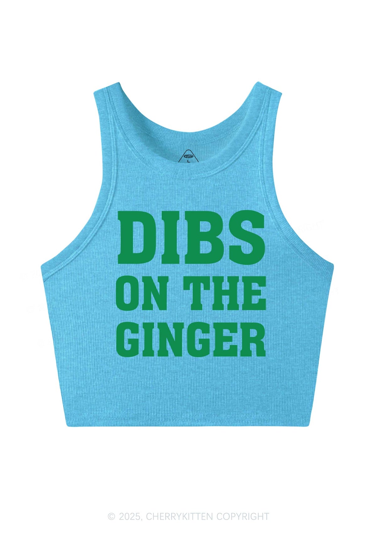 Dibs On The Ginger St Patricks Y2K Crop Tank Top Cherrykitten