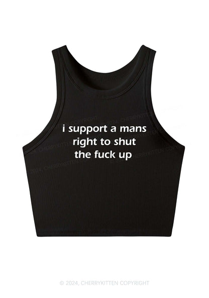 I Support A Mans Right Y2K Crop Tank Top Cherrykitten