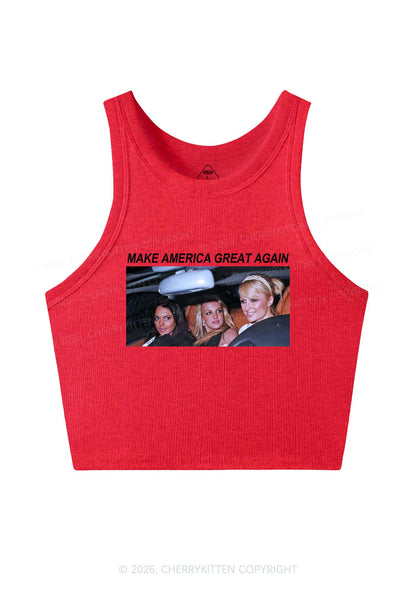 Make America Great Y2K Crop Tank Top Cherrykitten