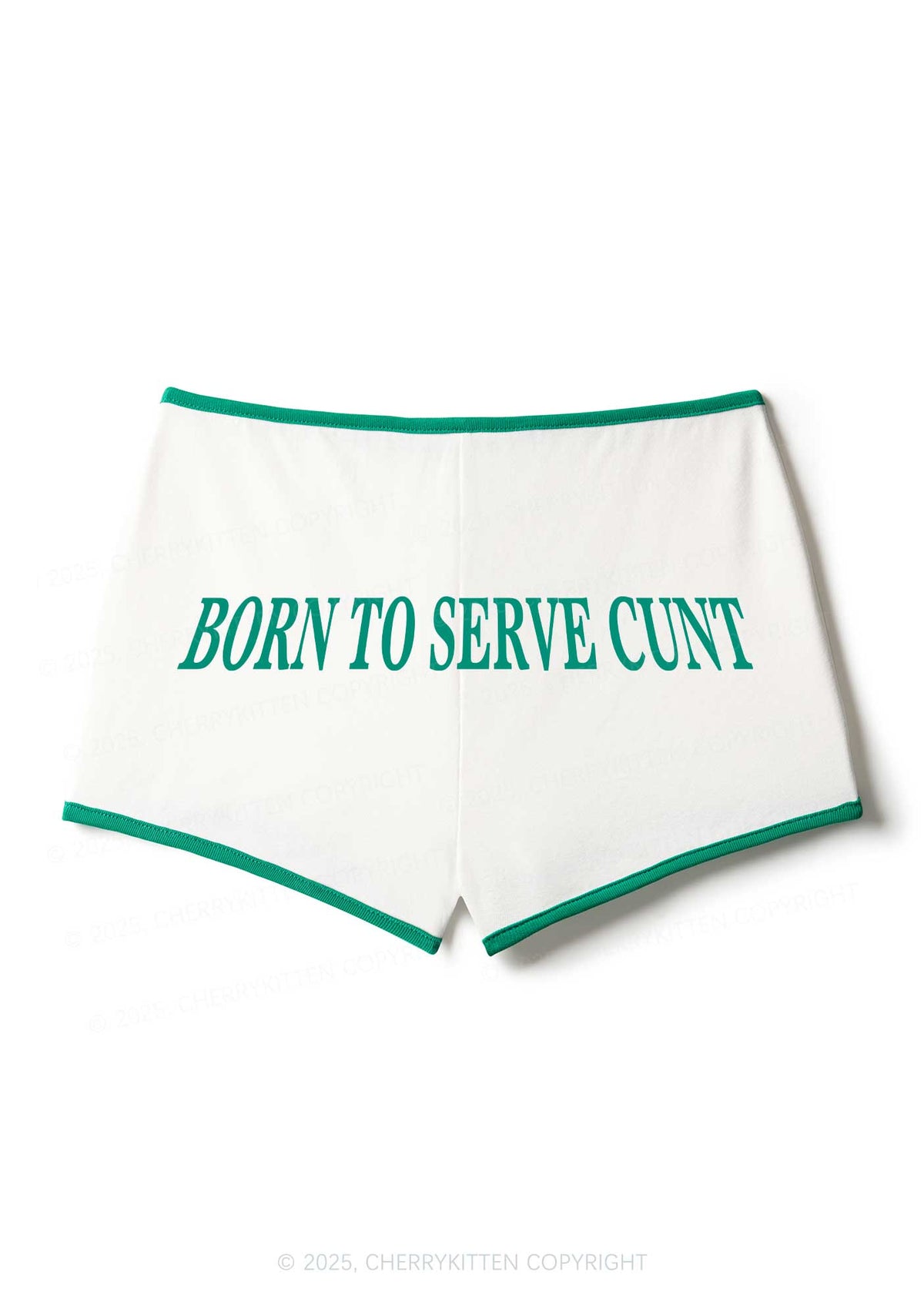 Born To Serve Cxxt Y2K Booty Shorts Cherrykitten