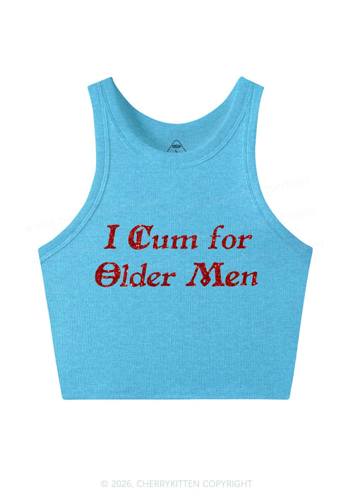 Glitter Come For Older Men Y2K Crop Tank Top Cherrykitten
