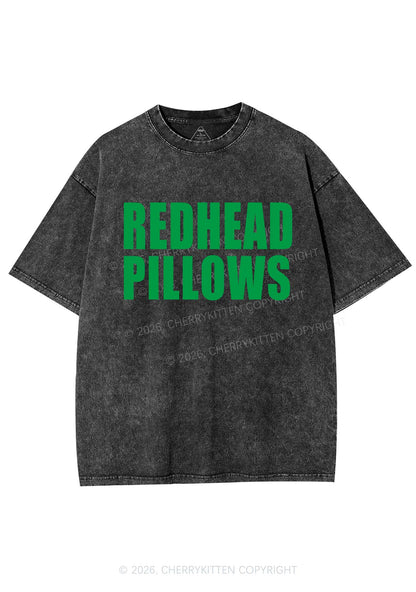 Redhead Pillows St Patricks Y2K Shirts Washed Tee Cherrykitten