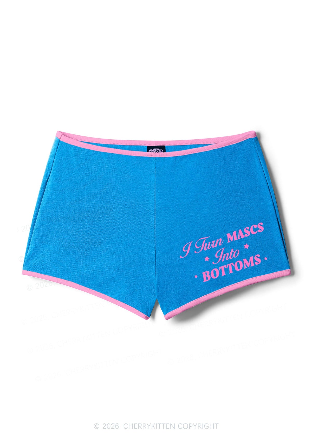 I Turn Mascs Into Bottoms Pride Y2K Booty Shorts Cherrykitten