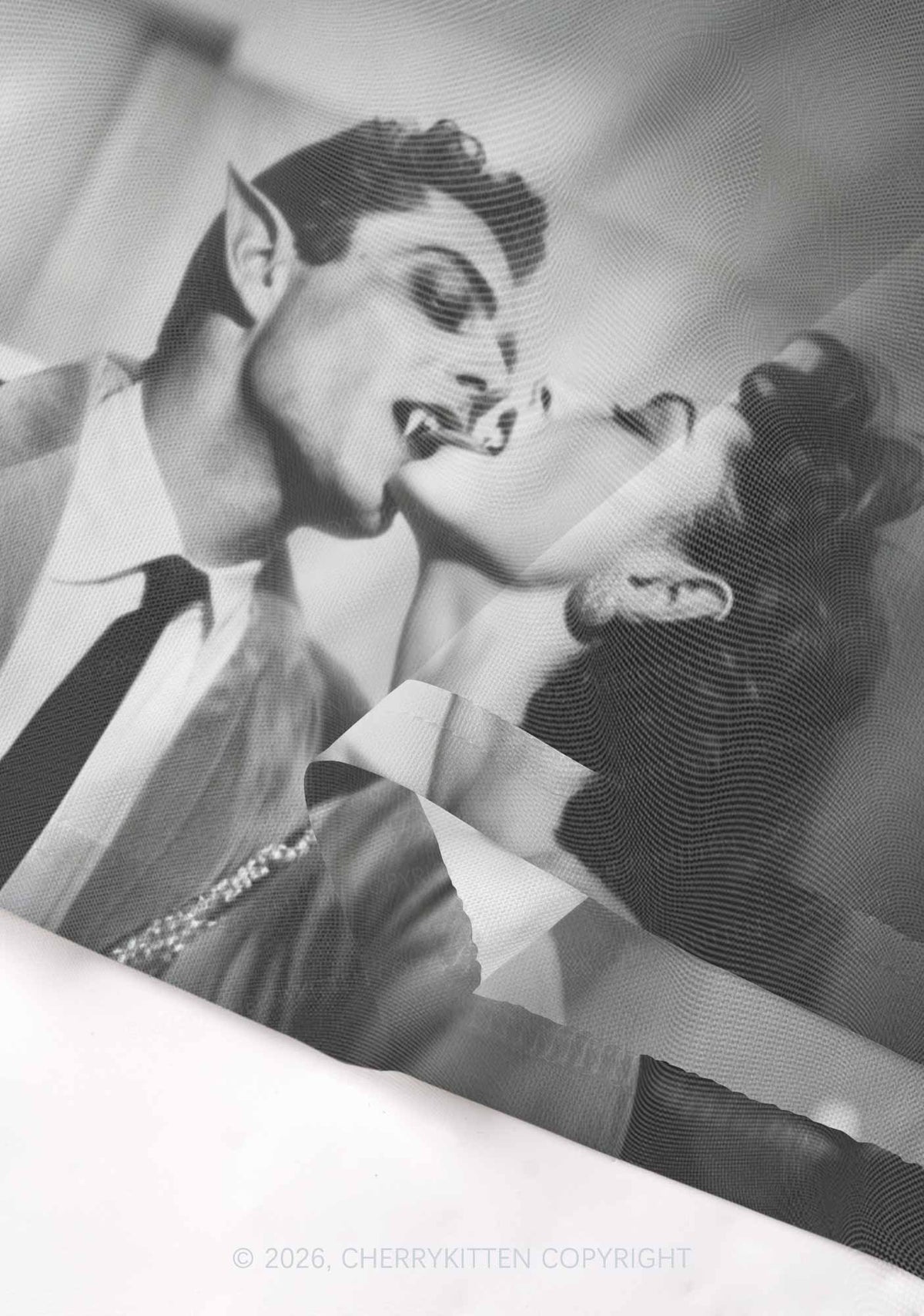 Halloween Vampire Couple Y2K Mesh Crop Top Cherrykitten