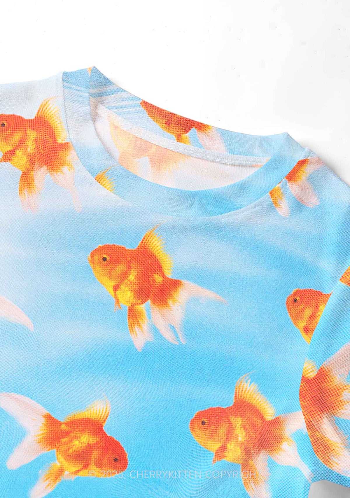 Goldfish Y2K Mesh Crop Top Cherrykitten