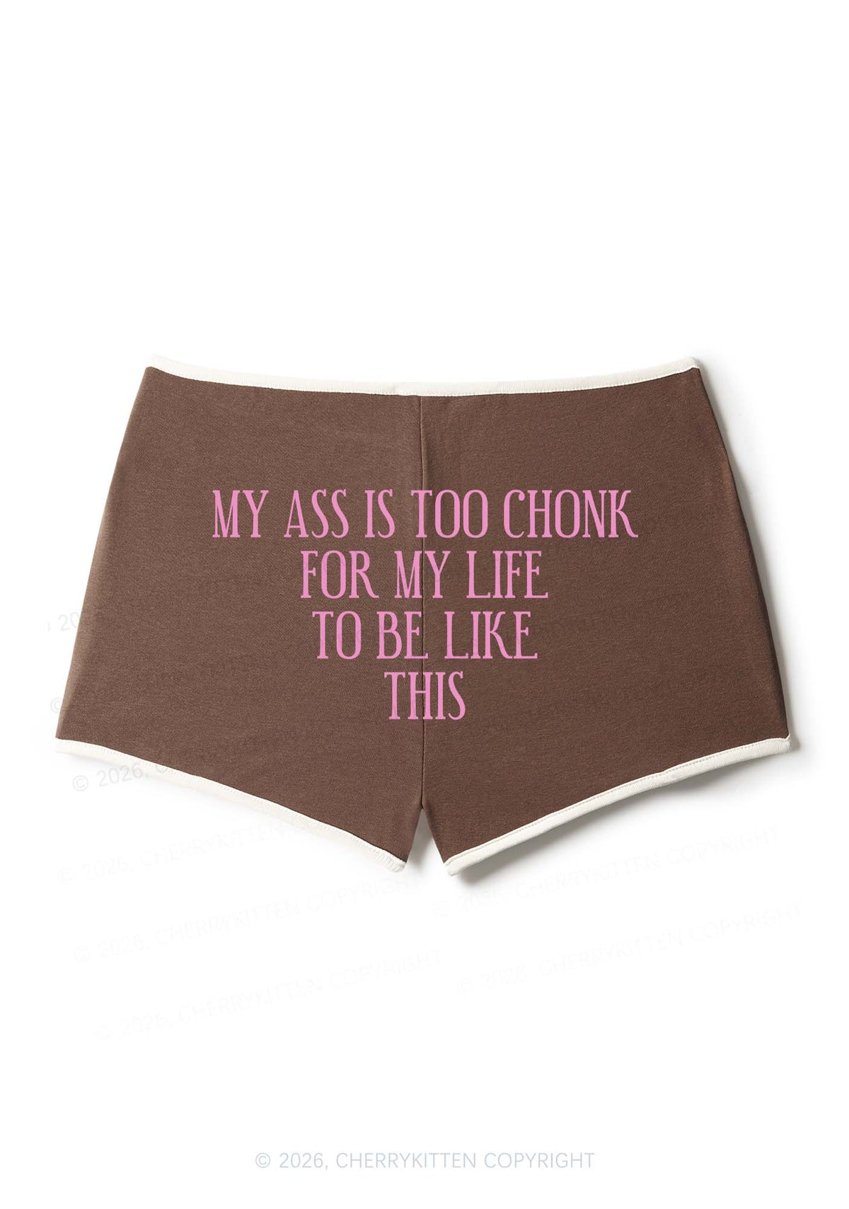 My Axx Is Too Chonk Y2K Booty Shorts Cherrykitten