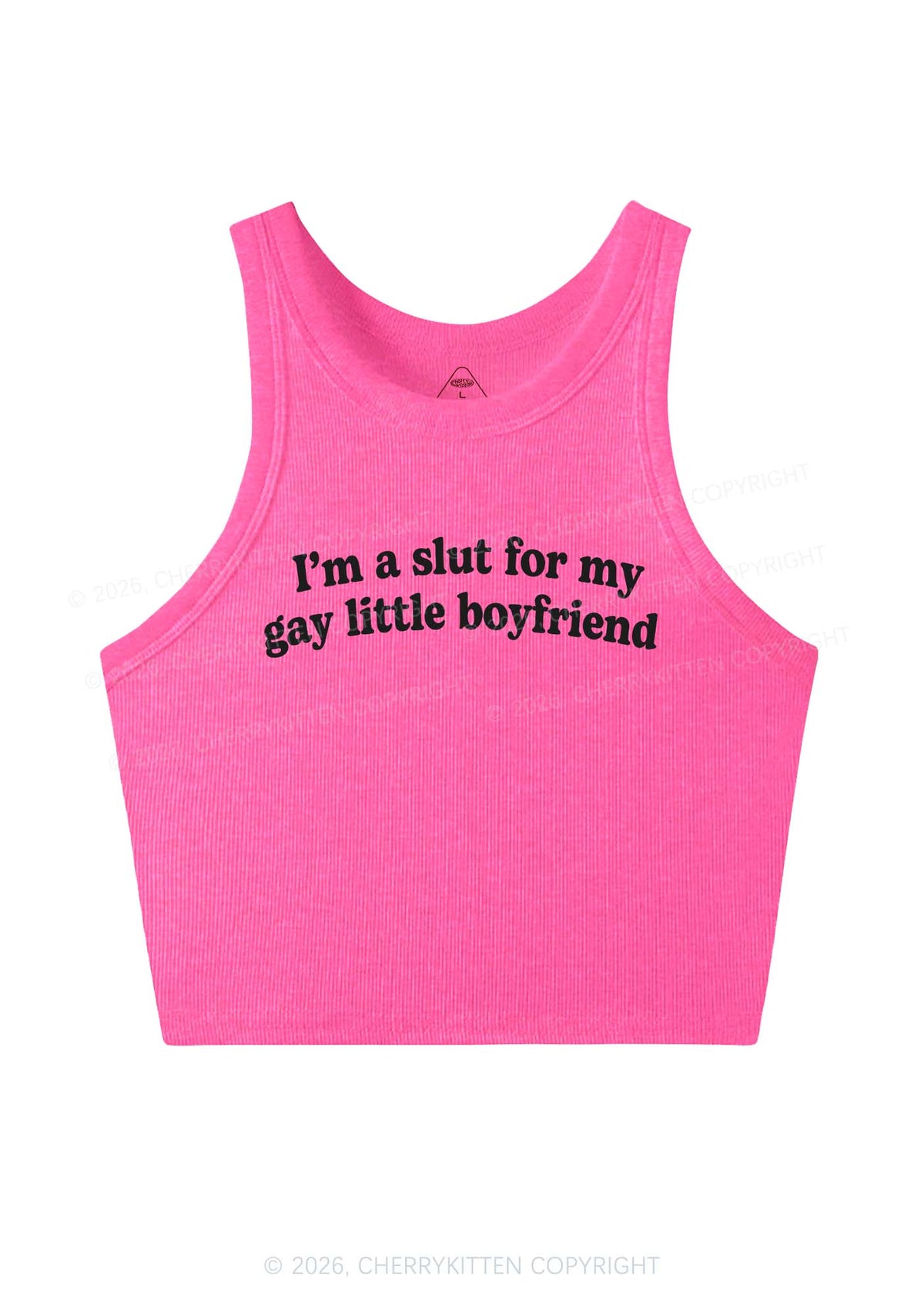 Slxt For My Gay BF Y2K Valentine's Day Crop Tank Top Cherrykitten