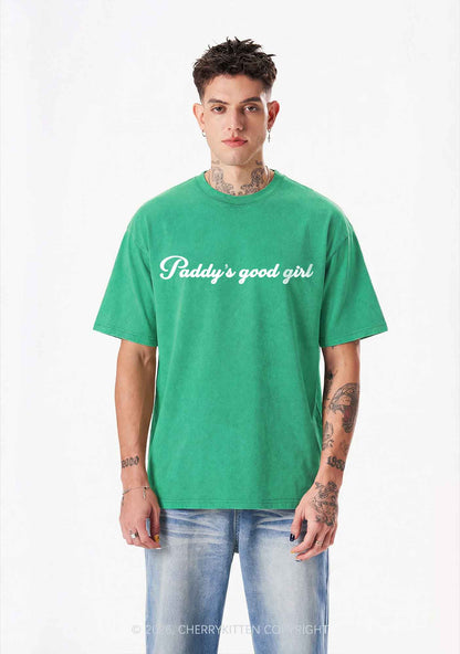 Paddys Good Girl St Patricks Y2K Shirts Washed Tee Cherrykitten