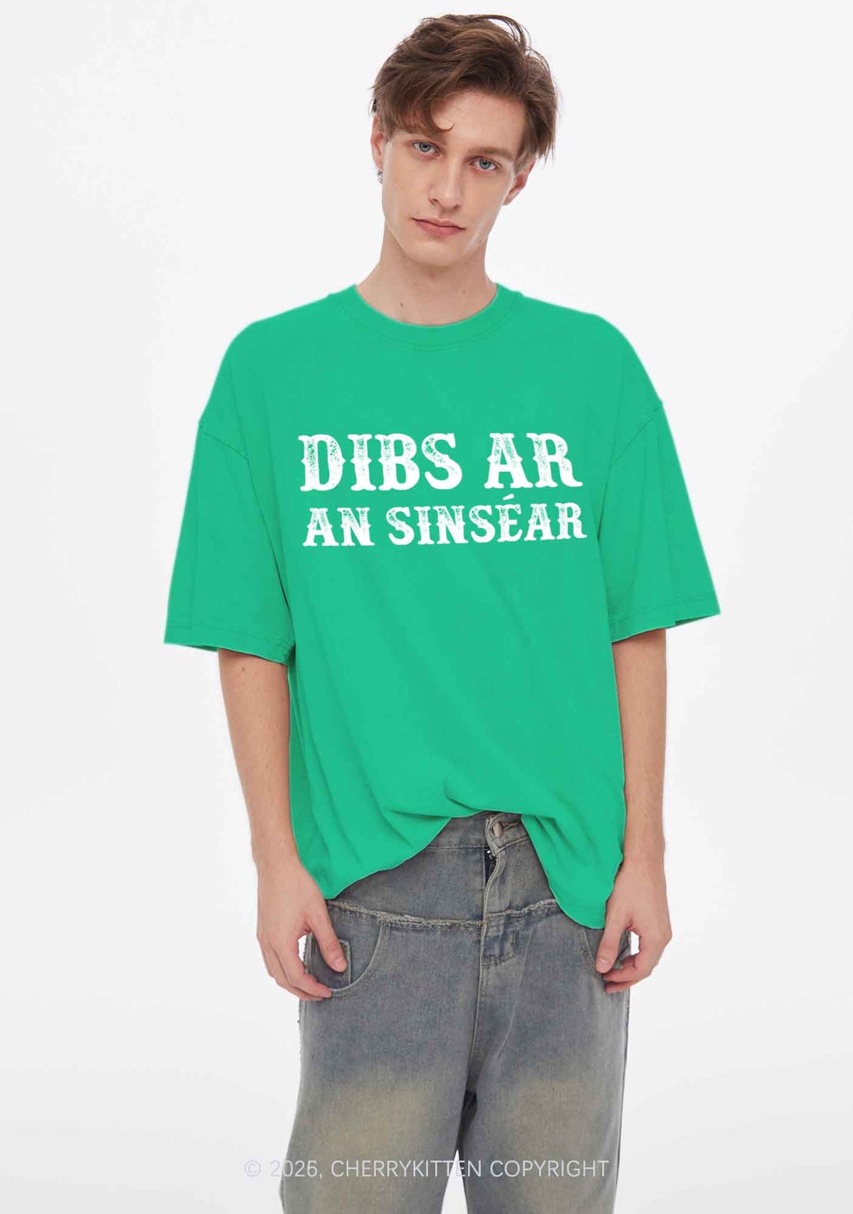 Dibs Ar An Sinsear St Patricks Y2K Shirts Washed Tee Cherrykitten