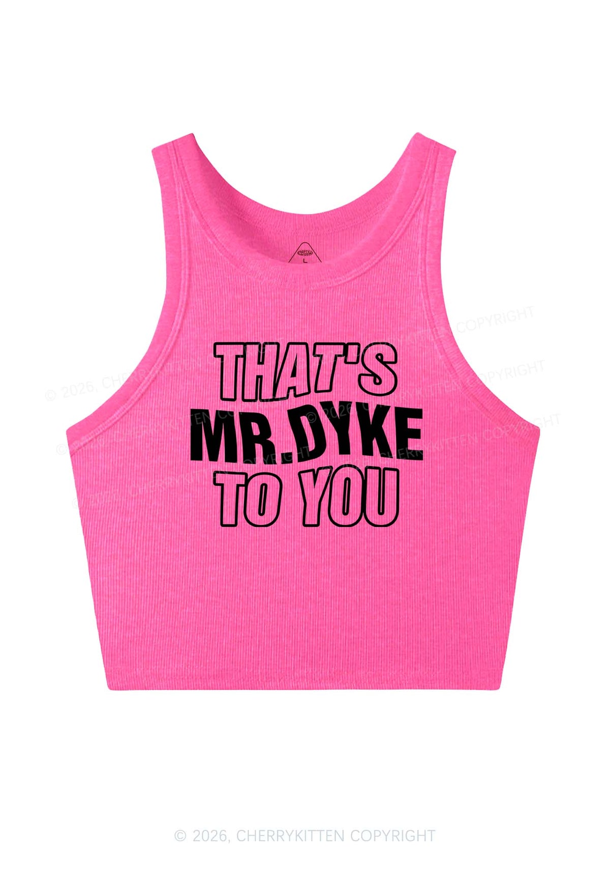 Thats Mr Dyke Pride Y2K Crop Tank Top Cherrykitten