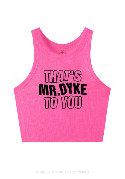 Thats Mr Dyke Pride Y2K Crop Tank Top Cherrykitten