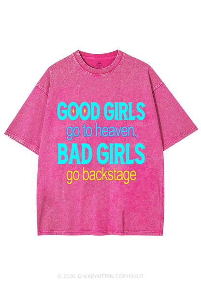 Bad Girls Go Backstage Y2K Shirts Washed Tee Cherrykitten