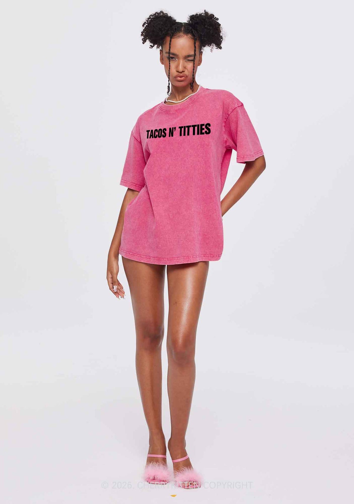 Tacos And Txtties Y2K Shirts Washed Tee Cherrykitten
